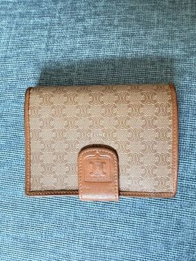 AUTHENTIC Celine Triomphe Canvas Small Flap Wallet